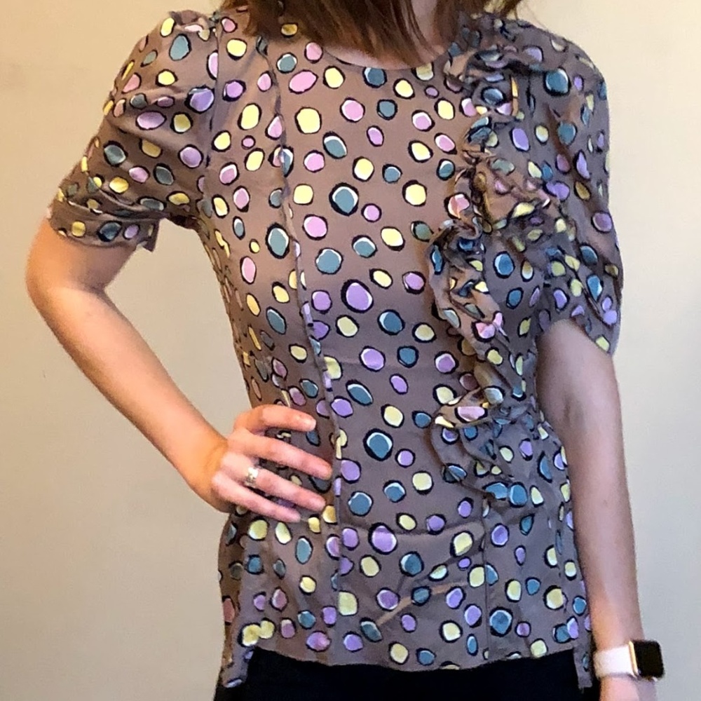 Asymmetrical Ruffle Blouse